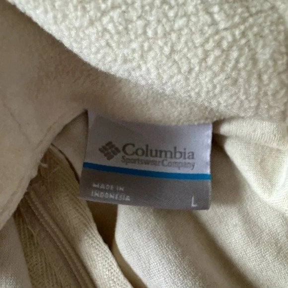 Women’s Columbia Cream Color Lightweight Fleece Size Large - Picture 5 of 5